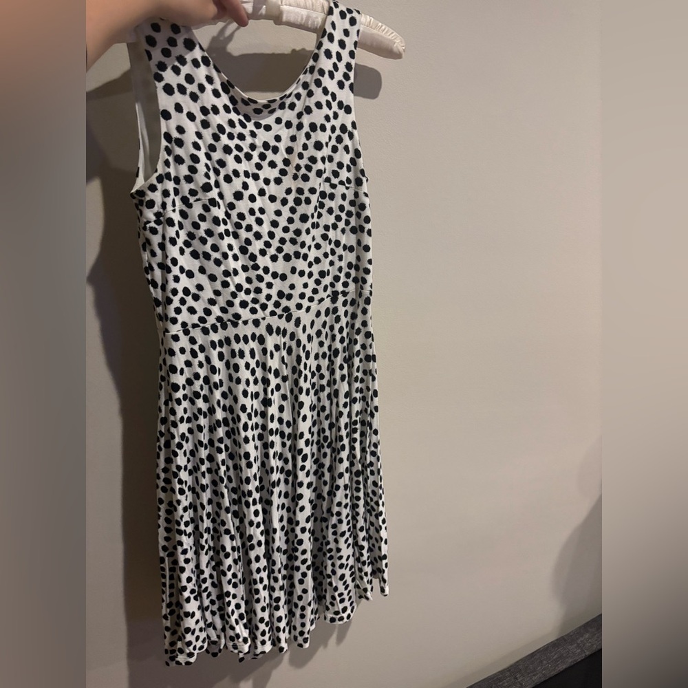 LOFT Monochrome Polka Dot Dress
